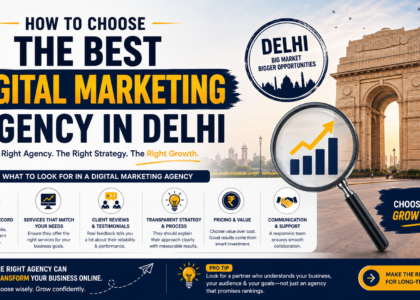 How to choose the best digital marketing agency in Delhi with tips on experience, services, client reviews, pricing, strategy, and business growth.